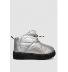 Дутики жіночі зимові на хутрі, колір сріблясто-чорний, 248RFM400