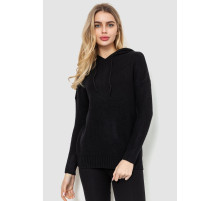 Кофта-батник жіноча з капюшоном, колір чорний, 244R2029