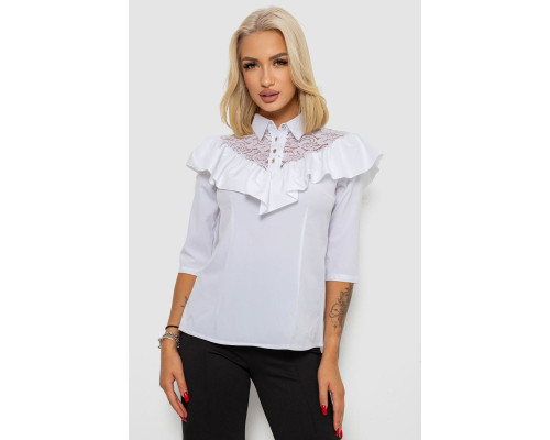 Блуза классическая 230R84-1, цвет Белый