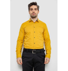 Сорочка чоловіча однотонна, колір гірчичний, 186R2072 Сорочка чоловіча однотонна, колір гірчичний, 186R2072