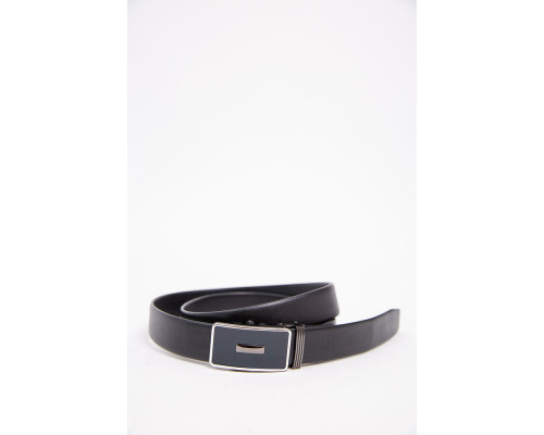 Черный мужской ремень, из эко-кожи, с автоматической пряжкой, 196RL3581A4-1