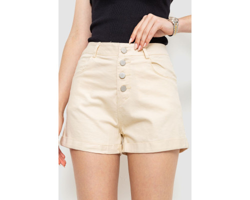 Шорти жіночі стрейчові, колір світло-бежевий, 214R655