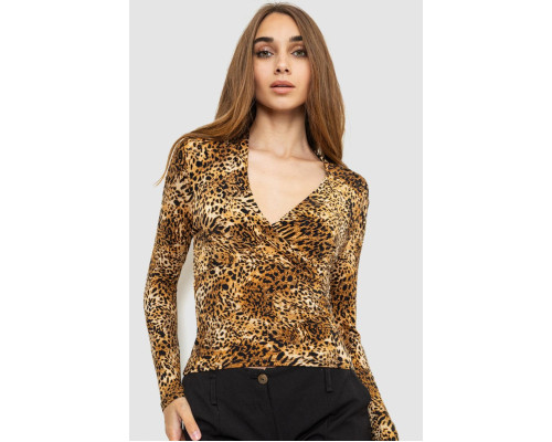 Блуза, колір леопардовий, 186R235