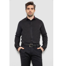 Сорочка чоловіча однотонна, колір чорний, 186R2010
