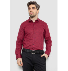 Сорочка чоловіча з принтом, колір бордовий, 186R2020