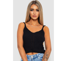 Топ женский вязаный, цвет черный, 244R287