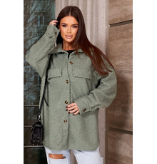 Сорочка-бомбер жіноча, колір оливковий, 257R153