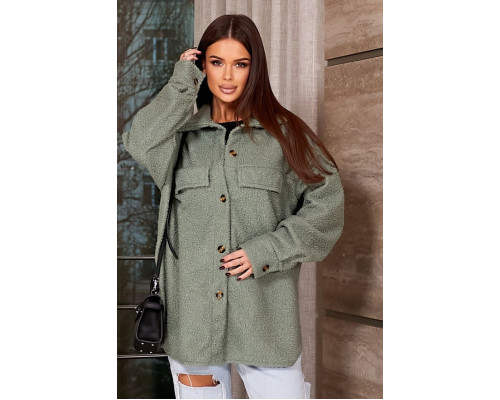 Сорочка-бомбер жіноча, колір оливковий, 257R153