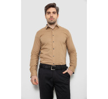 Рубашка мужская однотонная, цвет бежевый, 186R2066