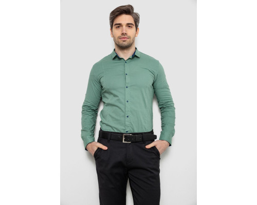 Сорочка чоловіча однотонна, колір оливковий, 186R2066