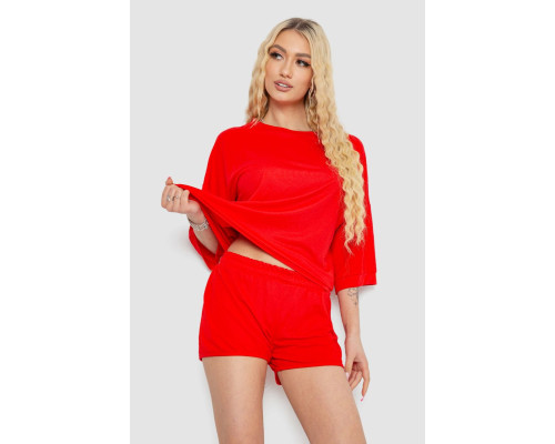 Костюм женский повседневный, цвет красный, 238R6628