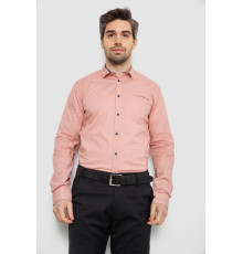 Сорочка чоловіча однотонна, колір пудровий, 186R2072