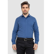 Сорочка чоловіча однотонна, колір джинс, 186R2100