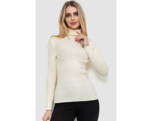 Гольф женский однотонный, цвет кремовый, 244R001