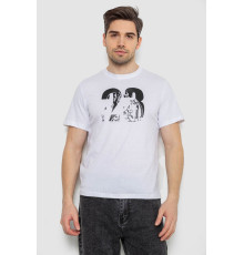 Футболка чоловіча з принтом, колір білий, 241R1906