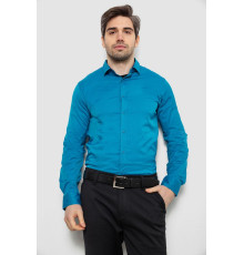 Сорочка чоловіча однотонна, колір бірюзовий, 186R6917