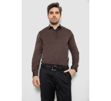 Рубашка мужская однотонная, цвет шоколадный, 186R6917