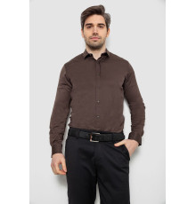 Рубашка мужская однотонная, цвет шоколадный, 186R6917