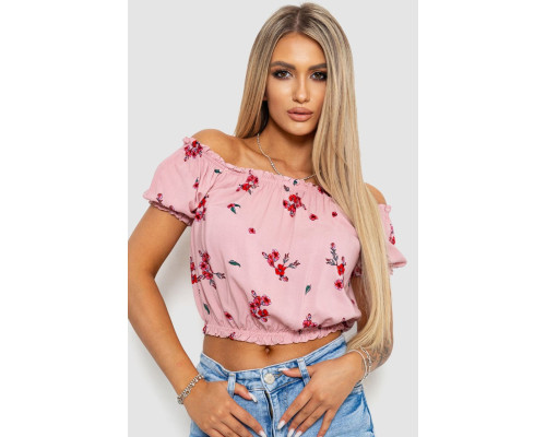 Топ женский нарядный, цвет пудровый, 244R282