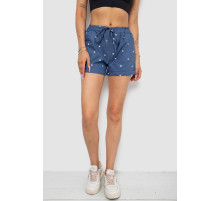 Шорти жіночі з принтом, колір джинс, 238R7164-1