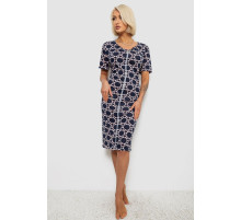 Халат женский на молнии в горох, цвет синий, 257R1030-3