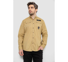 Рубашка мужская, цвет бежевый, 186R01-1