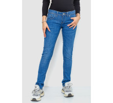 Джинсы женские однотонные, цвет синий, 244R014