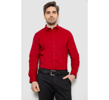 Рубашка мужская однотонная, цвет красный, 186R2013