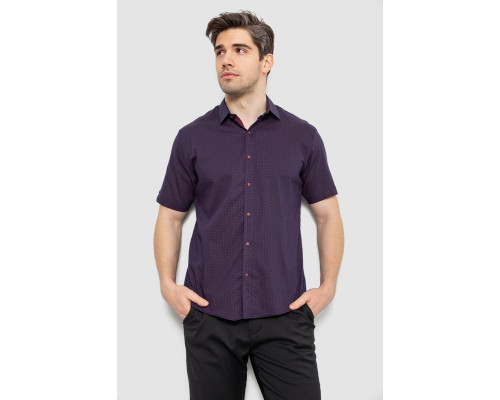 Сорочка чоловіча з принтом, колір синій, 186R7350