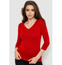 Жіночий лонгслів укорочений з рукавом 3/4, колір бордовий, 186R509