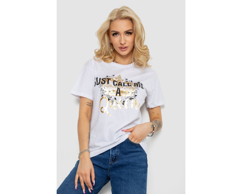 Футболка женская, цвет белый, 244R4612