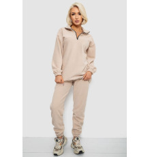 Спорт костюм жіночий на флісі, колір бежевий, 241R2007 Спорт костюм жіночий на флісі, колір бежевий, 241R2007