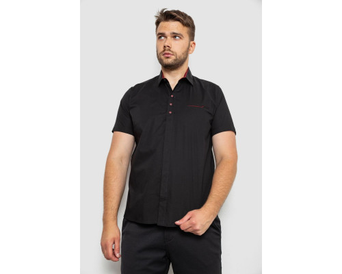 Сорочка чоловіча, колір чорний, 186R7326-1