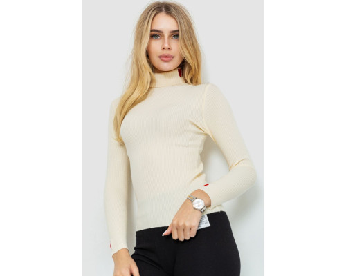 Гольф женский однотонный, цвет кремовый, 204R052