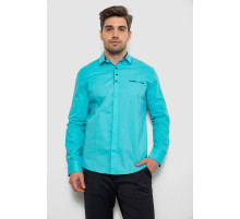 Сорочка чоловіча, колір бірюзовий, 214R7150
