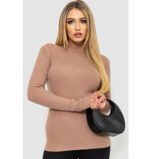 Кофта жіноча однотонна базова, колір темно-бежевий, 244R2032