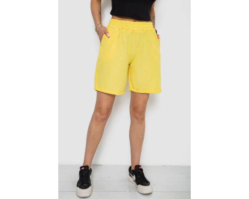 Шорти жіночі однотонні, колір жовтий, 238R315