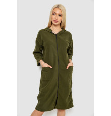 Халат жіночий на блискавці, колір хакі, 238R322