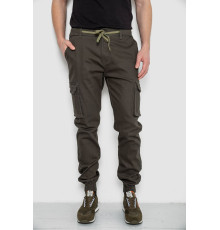 Штани чоловічі з кишенями, колір темно-зелений, 243R8075