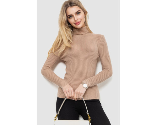 Гольф женский однотонный, цвет бежевый, 244R001