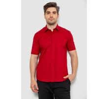 Рубашка мужская однотонная, цвет бордовый, 214R6917-3