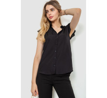Блуза однотонна, колір чорний, 244R192