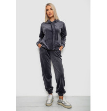 Спортивний костюм жіночий велюровий, колір сірий, 241R1530-5