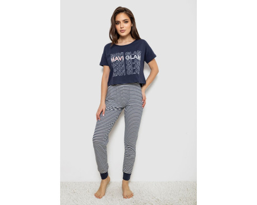 Піжама жіноча, колір синій, 243R1484-019