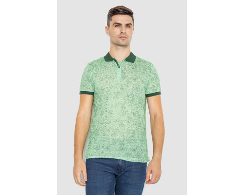 Поло чоловіче з принтом, колір зелений, 247R316