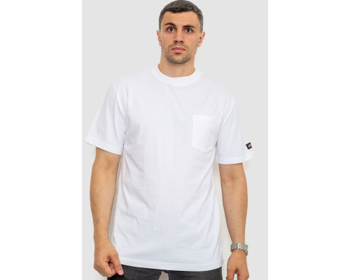 Футболка мужская однотонная, цвет белый, 238R57832