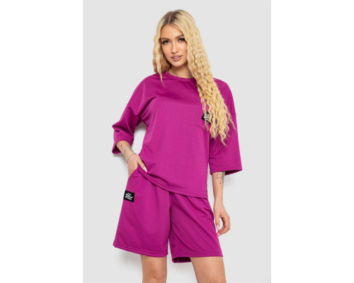 Костюм женский однотонный, цвет фуксия, 238R116