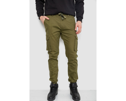 Штани чоловічі з кишенями, колір хакі, 243R8081