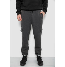 Спортивные штаны мужские на флисе, цвет грифельный, 129RA9997 Спортивные штаны мужские на флисе, цвет грифельный, 129RA9997