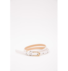 Ремінь жіночий лаковий, колір білий, 196R1510W631